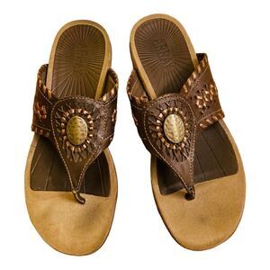 Array Leather Brown Sandals